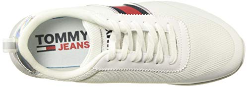 Tommy Jeans Technical Flexi Sneaker, Zapatillas Mujer, Blanco, 36 EU