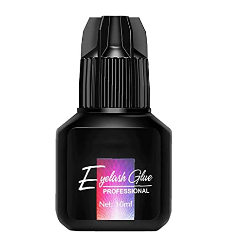 TOPofly Extensiones de pestañas, 10ML Pegamento Profesional Individual pestañas de extensión, Extra Fuerte Semi Permanente de Secado Libre de látex para la Belleza de Las Mujeres