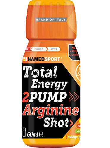 Total Energy 2PUMP Arginine Shot Namedsport 60ml. (Mango-Melocotón, 25 Botellitas)