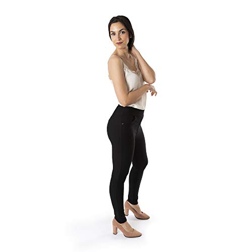 Trendcool Pantalones Elasticos. Jeans Mujer de Colores. Pantalon Mujer Push Up. (M-L, Negro)