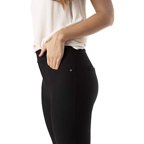 Trendcool Pantalones Elasticos. Jeans Mujer de Colores. Pantalon Mujer Push Up. (M-L, Negro)