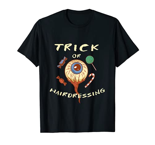 Truco o peluquería Halloween peluquero aterrador Camiseta