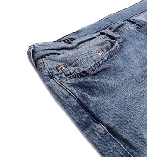 True Religion Rocco Comfort Vaqueros Slim, Azul Blue Denim 0007, 36W x 34L para Hombre