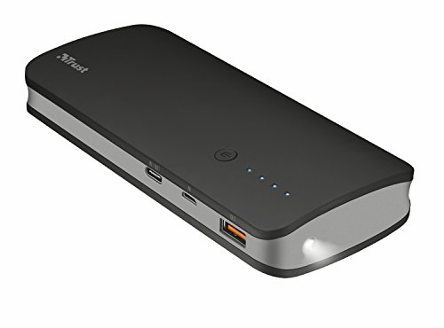 Trust Urban Omni - Batería Externa Inteligente de 10000 mAh con con conexión USB-C, Color Negro