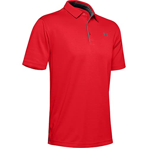 Under Armour Tech, Polo Hombre, Rojo (Red / Graphite / Graphite) , S