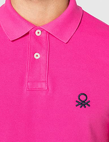 United Colors of Benetton Polo M/M 3089j3178 Camisa, Fucsia 3l5, L para Hombre