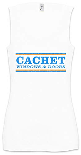 Urban Backwoods Cachet Windows & Doors Mujer Camiseta Sin Mangas Women Tank Top Blanco Talla XL