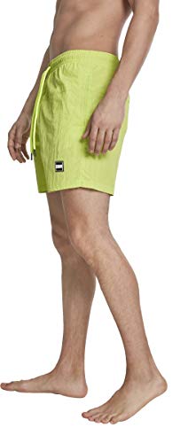 Urban Classics Block Swim Shorts Pnt, Pantalones Cortos para Hombre, Amarillo (Frozen Yellow 01494), Medium