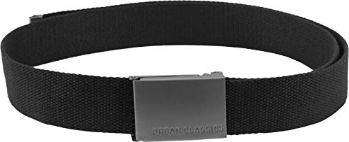 Urban Classics Canvas Belts Cinturón, Multicolor (Blk/Gry/Wht 00574), 120 (Pack de 3) Unisex Adulto