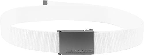 Urban Classics Canvas Belts Cinturón, Multicolor (Blk/Gry/Wht 00574), 120 (Pack de 3) Unisex Adulto