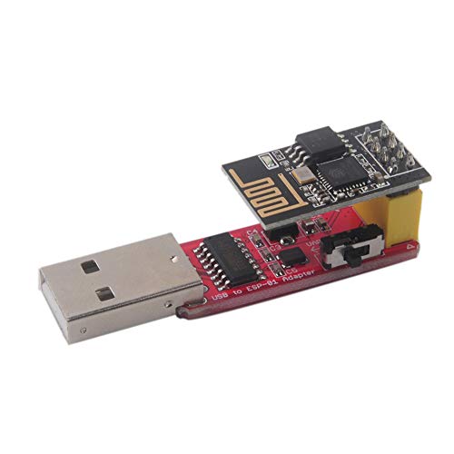 USB a ESP8266 ESP-01S Serial Wireless Wifi Adaptador Módulo Wi-Fi CH340G USB a TTL controlador IC a bordo, 115200 Baud Rate