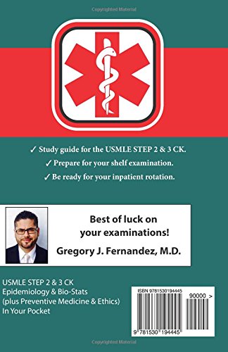 USMLE STEP 2 CK Epidemiology In Your Pocket: Epidemiology: Volume 1 (USMLE STEP 2 CK In Your Pocket)