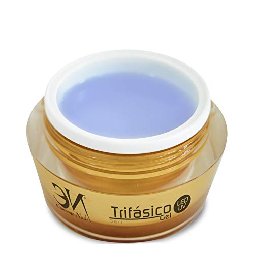 UV/Led Gel Trifasico 15ml de Economic Nails | Super Resistente y Ultra Brillo | Gel 3en1 para uñas