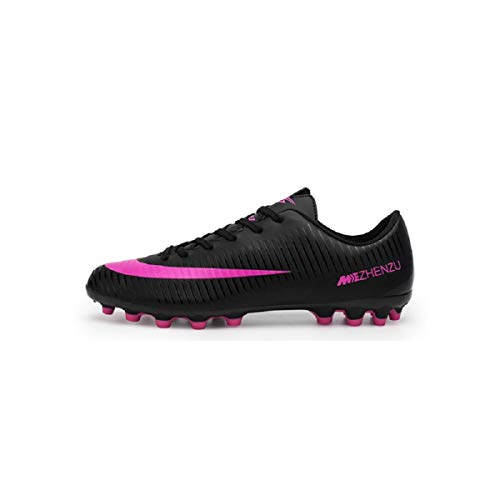 V-Do Zapatos de Fútbol Transpirables Tacos para Hombres/Señoras Unisex Botas de Fútbol Juvenil Niños/Gils Entrenadores, color Negro, talla 39 2/3 EU