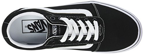 Vans Ward Platform Canvas Zapatillas Mujer, Negro (Canvas) Black/White 187), 36 EU (3.5 UK)