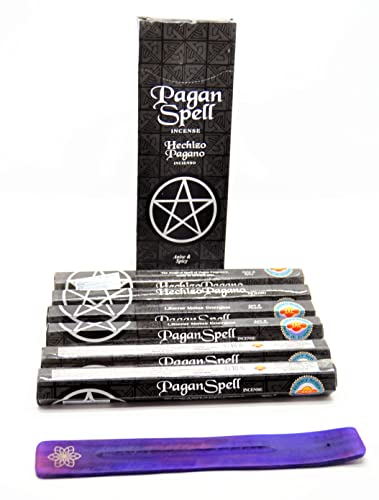 varitas de Incienso de Pentagrama . Hechizo del Diablo mágico. gótico ( Pentagram Magic Devil Spell ) varitas Joss 120 Varillas Incienso Fragancia casera Joss Sticks con cenicero