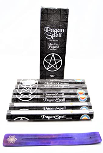 varitas de Incienso de Pentagrama . Hechizo del Diablo mágico. gótico ( Pentagram Magic Devil Spell ) varitas Joss 120 Varillas Incienso Fragancia casera Joss Sticks con cenicero