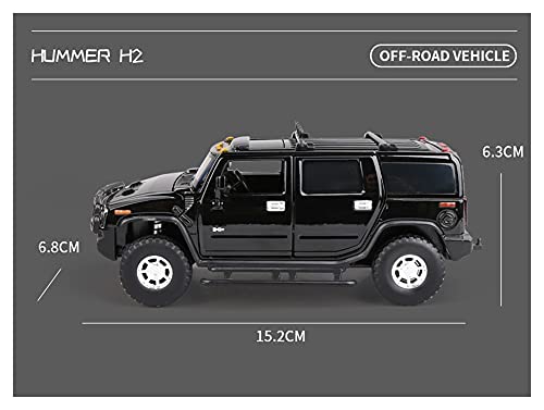 Vehículos Modelo Fundición A Presión Escala 1:32 para Hummer H2 Kit De Modelo Coche Ligero Y De Sonido Simulación Aleación CNC Coche Fundido A Presión Niños Juegos Regalos Fest