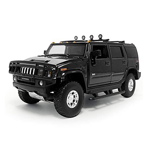 Vehículos modelo Fundición A Presión Modelo De Coche A Escala 1:32 Para Hummer H2 2005 SUV Aleación CNC Fundición A Presión Simulación Coche Juguete Decoración Para Adultos Regalos Juegos Regalos Fest