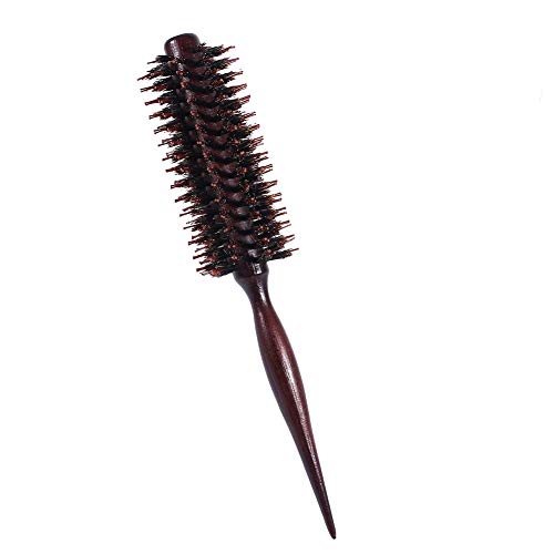 Venta loca Cepillo de pelo que diseña redondo antiestático de la peluquería, peine de madera profesional del pelo rizado de la manija