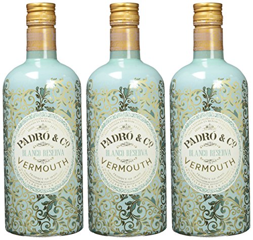 Vermouth Padró & Co, Vermut Blanco Reserva - 3 botellas de 75 cl, Total: 2250 ml