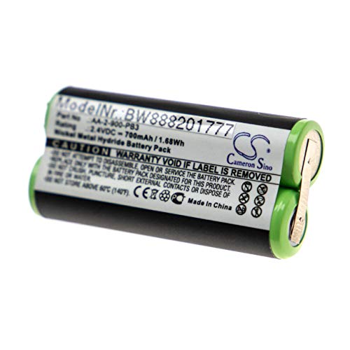 vhbw Batería recargable compatible con Clarisonic Mia 2 cepillo eléctrico limpieza de cara (700 mAh, 2,4 V, NiMH)