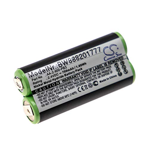 vhbw Batería recargable compatible con Clarisonic Mia 2 cepillo eléctrico limpieza de cara (700 mAh, 2,4 V, NiMH)