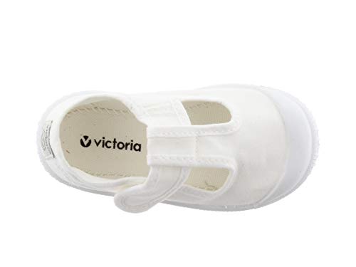 victoria Plano VICTORIA Sandalia 1915 Lona Tintada ALGODÓN TEÑIDO, ECOLÓGICO Y 30% Reciclado con Cierre DE Tira ADHERENTE 136625-KIDS para Unisex-niños Blanco 25