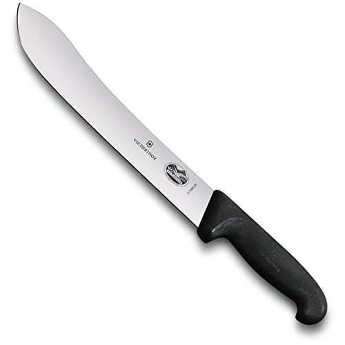 Victorinox Fibrox Cuchillo de cocina y de carnicero, de color negro y con una longitud de 20 cm, 5.7603.20