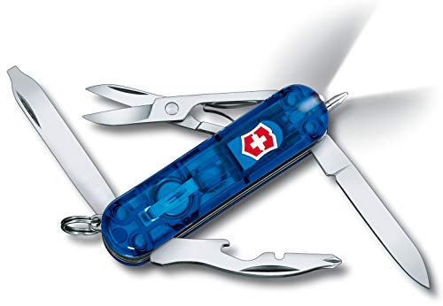 Victorinox Pequeña Herramienta de Bolsillo, color Zafiro Transparente, Led Blanco