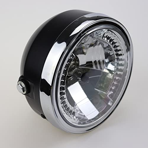 VIKOMN Lámpara de iluminación de Faro de Faro de la Motocicleta Universal con señales de Giro Apto for Harley Chopper Cafe Racer Bobber con Soporte