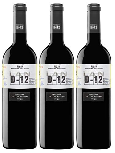 Vino Tinto LAN D-12 Crianza D.O.Ca. Rioja - 3 botellas de 750 ml - Total: 2250 ml