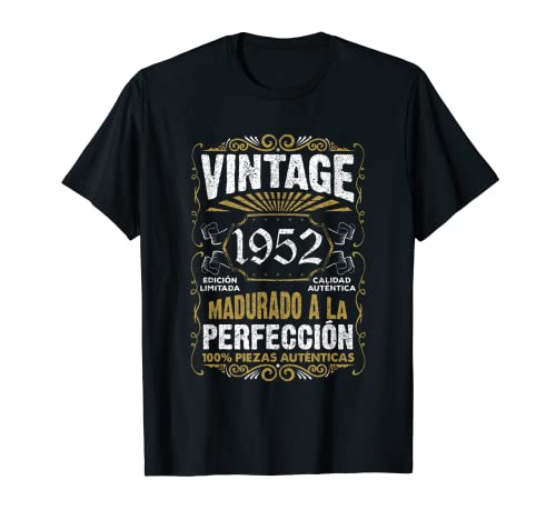 Vintage 1952 70 Cumpleaños Regalo Hombre Mujer 70 años Camiseta