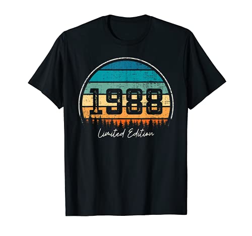 Vintage 1988 Limited Edition Retro Sunset Camiseta