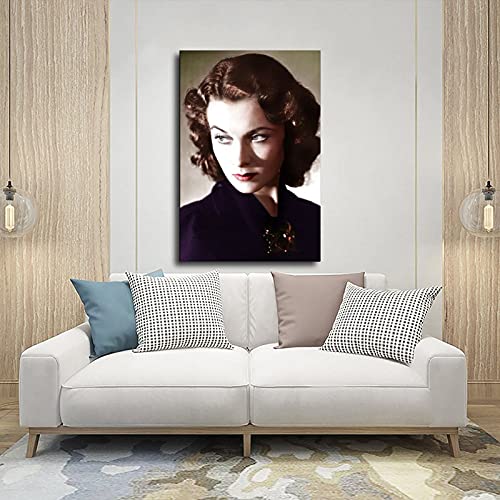 Vivien Leigh 4 - Póster de lienzo para pared, decoración de salón, dormitorio, marco de 60 x 90 cm