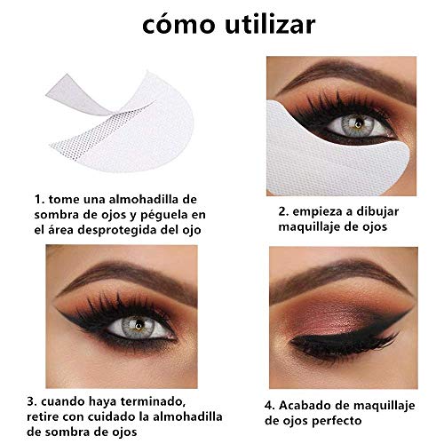 Voarge Almohadillas protectoras para sombra de ojos Protector para la herramienta de aplicación de maquillaje de ojos y labios 10 PCS Almohadillas sombra de ojos