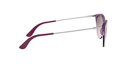 Vogue Eyewear 0vo5287s Lentes Oscuros, Parte Superior Ciclamen Transparente Lila/Rosa Espejo Plata Grado, 57 para Mujer