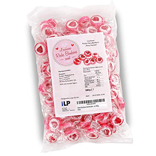 WeddingTree Caramelos Corazón Rojo para Wedding - 500g Caramelos Boda - Dulces en Forma de Corazón Mensaje para decoración de Mesa, para Bautizo, Wedding Favours de Boda, Día de la Madre o Comunión