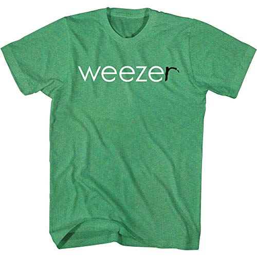 Weezer Rock Band Weezer Logo Camiseta de manga corta para adulto, forro polar verde con licencia oficial de star wars silent one crew., Small