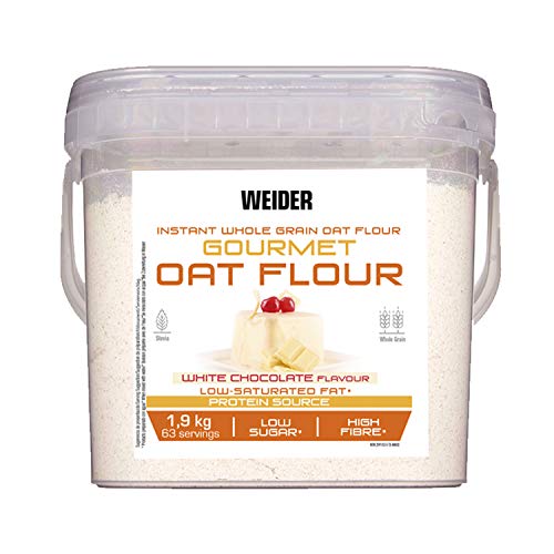 Weider Oat Gourmet. Harina de Avena Integral. Fuente de proteína con bajo contenido en azúcares. Sabor White Chocolate (1,9 kg)