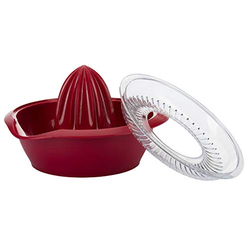 Westmark Exprimidor de limón/cítricos con recipiente, Diámetro 18.7 cm, Capacidad 0.5 litros, Plástico, Limetta, Rojo, 3091227R