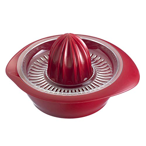 Westmark Exprimidor de limón/cítricos con recipiente, Diámetro 18.7 cm, Capacidad 0.5 litros, Plástico, Limetta, Rojo, 3091227R