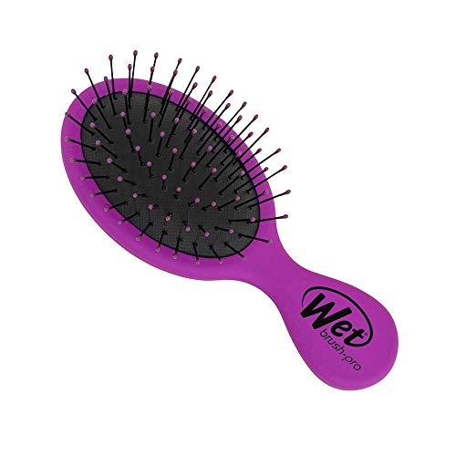 Wet Brush Cepillo de pelo Squirt Detangler con cerdas suaves IntelliFlex, Mini desenredante de viaje - (Voilet)