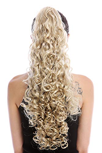 WIG ME UP- MKB-21-V-22TT613 extensión de pelo trenza coleta peinetas pelo muy largo voluminoso rizado rizos rubio claro platino teñido