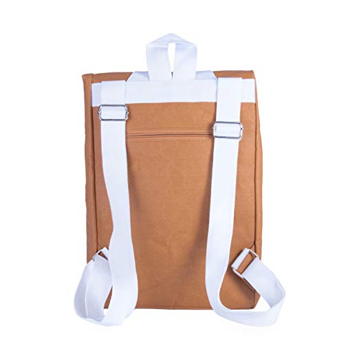 WOLA Mochila para portátil Bolsa 14 Pulgadas Origami Bolsa de Papel Vegana blance