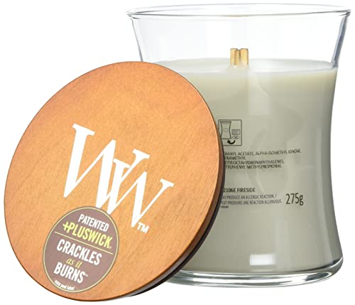 Woodwick Juego de velas perfumadas de regalo, Fireside & Linen Hourglass velas perfumadas con mechas agrietadas, hasta 60 horas de tiempo de combustión cada una, Caja de regalo, 2 unidades (1699065E)