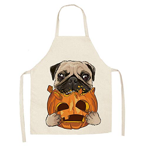 wsxcfyjh Delantal Cocina Baberos Delantales De Cocina con Estampado De Patrón De Perro Lindo Unisex Cena Fiesta Babero De Cocina Delantal Divertido Delantal De Limpieza 55X68Cm-17_55X68Cm_For_Adult