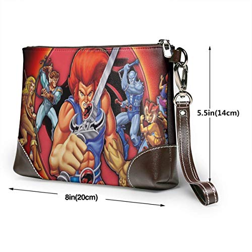 XCNGG Cartoon-Anime-Thundercat - Cartera de cuero genuino para mujer con cremallera, cartera para teléfono, soporte para pasaporte, bolso de mano, gran capacidad para hombres, bolsos de mano de p