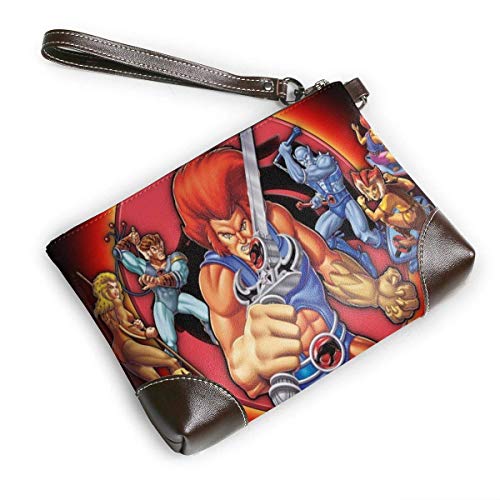 XCNGG Cartoon-Anime-Thundercat - Cartera de cuero genuino para mujer con cremallera, cartera para teléfono, soporte para pasaporte, bolso de mano, gran capacidad para hombres, bolsos de mano de p