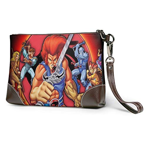 XCNGG Cartoon-Anime-Thundercat - Cartera de cuero genuino para mujer con cremallera, cartera para teléfono, soporte para pasaporte, bolso de mano, gran capacidad para hombres, bolsos de mano de p